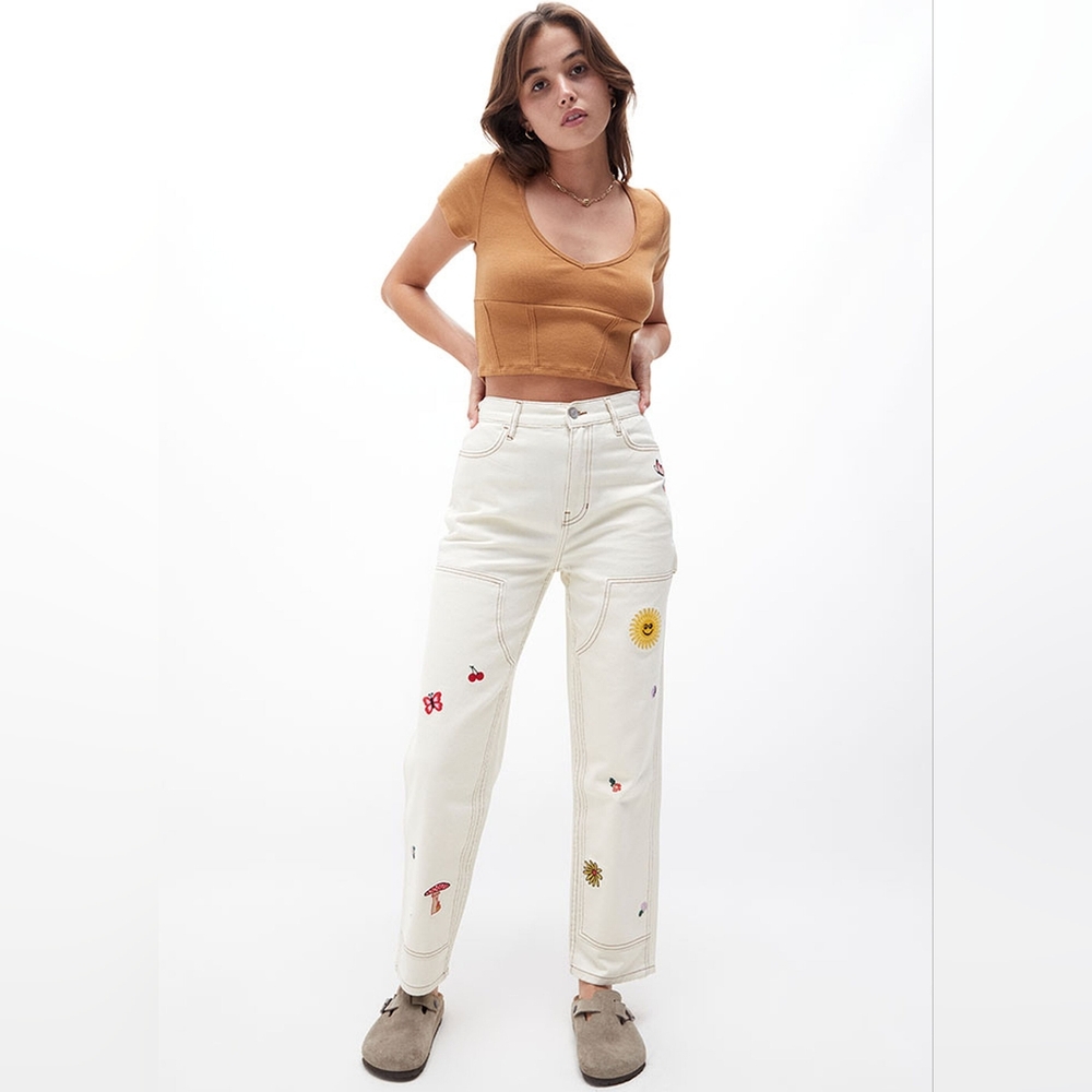 NWOT Pacsun Embroidered Workwear Carpenter Pants